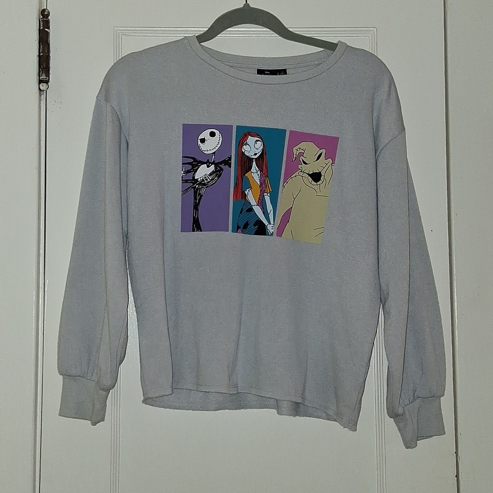 Disney Tim Burton's The Nightmare Before Christmas Crop Top Sweater - Picture 7 of 7